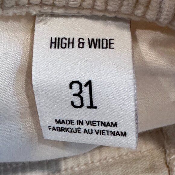 BDG UO Pants Corduroy High Wide Leg Ankle Tan Boho Size 31 #OBO1214885 NWT - Picture 4 of 15